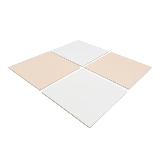 IGLU grote foam puzzelmat beige wit zachte EVA speelmat 180 x 180 cm voor kinderen