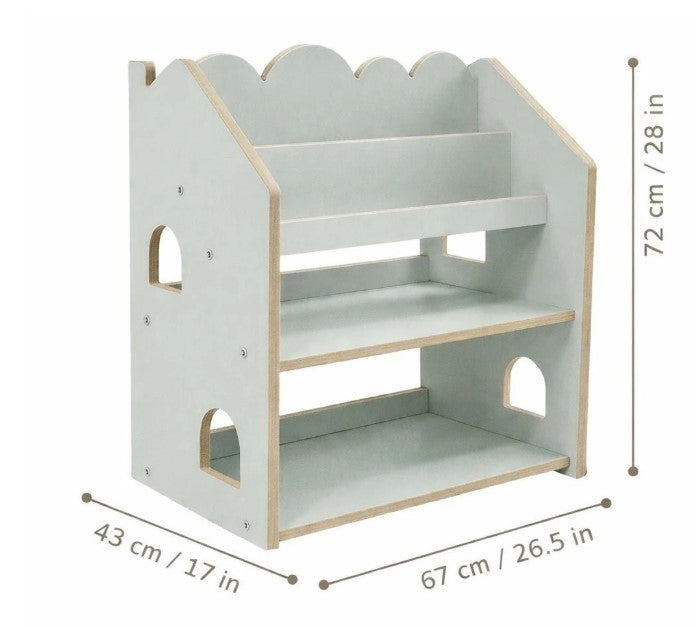 MeowBaby Montessori MDF House Bookcase - Grey