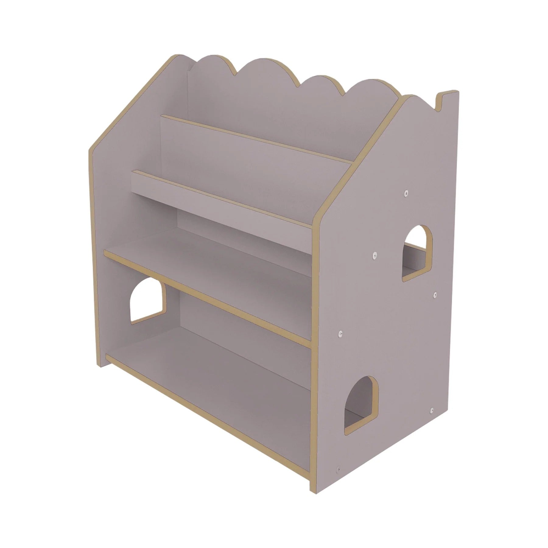 MeowBaby Montessori MDF House Bookcase - Grey