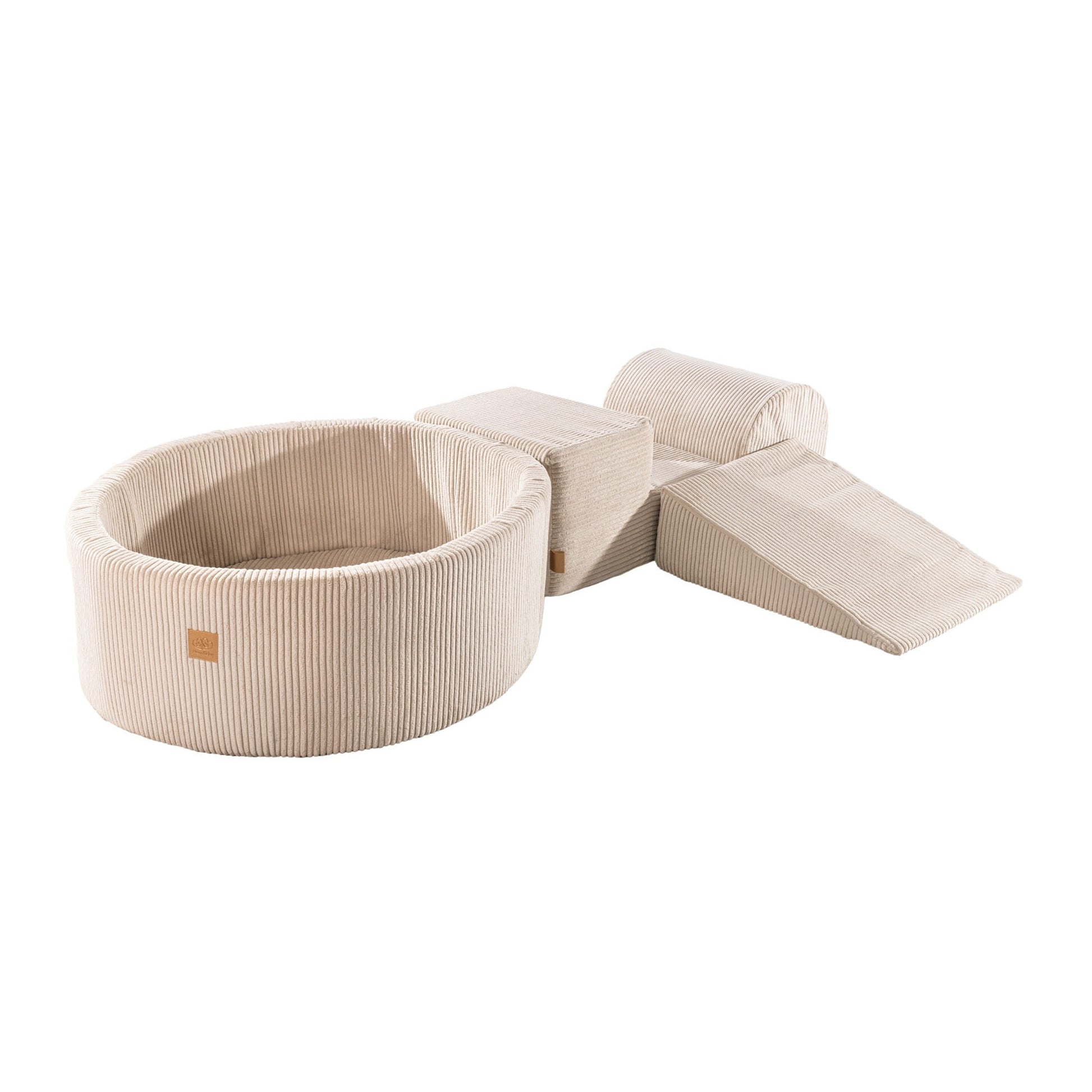 MeowBaby ecru foam speelset met ballenbak zonder speelballen voor peuters