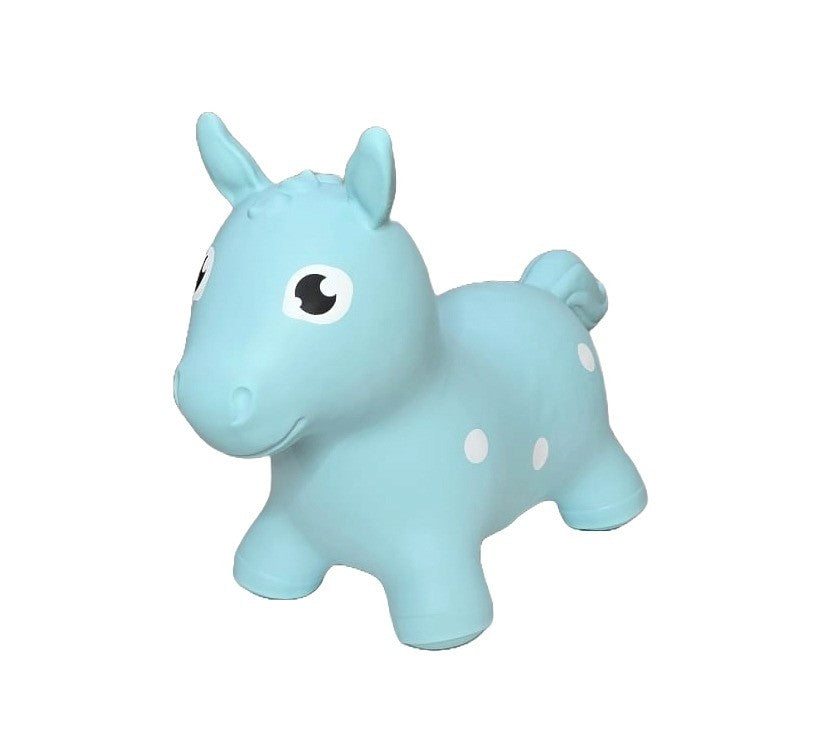 Gerardo's Toys My First JUMPY Blauw Paard springdier voor kinderen vanaf 12 maanden