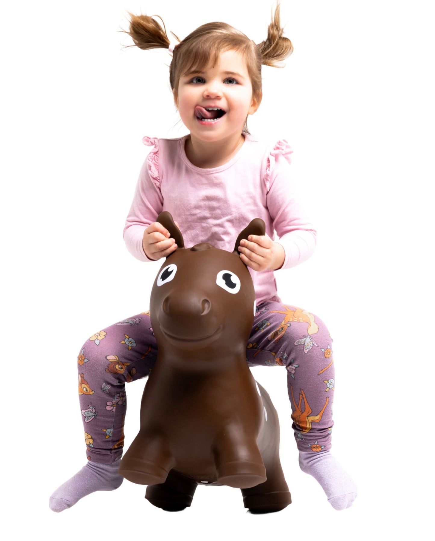 Gerardo's Toys My First JUMPY Bruin Paard springdier voor kinderen vanaf 12 maanden