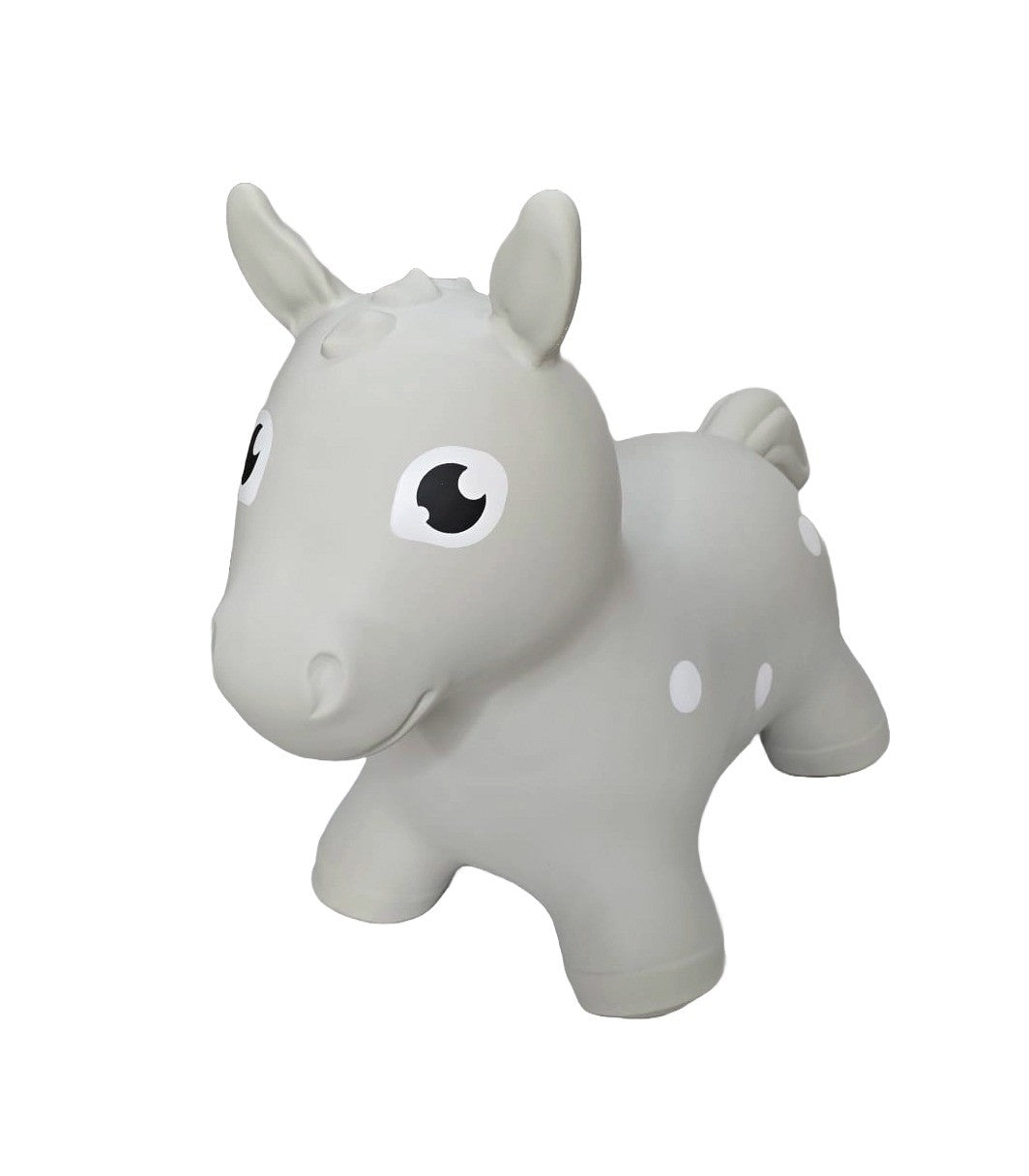 Gerardo's Toys My First JUMPY Grijs Paard springdier voor kinderen vanaf 12 maanden