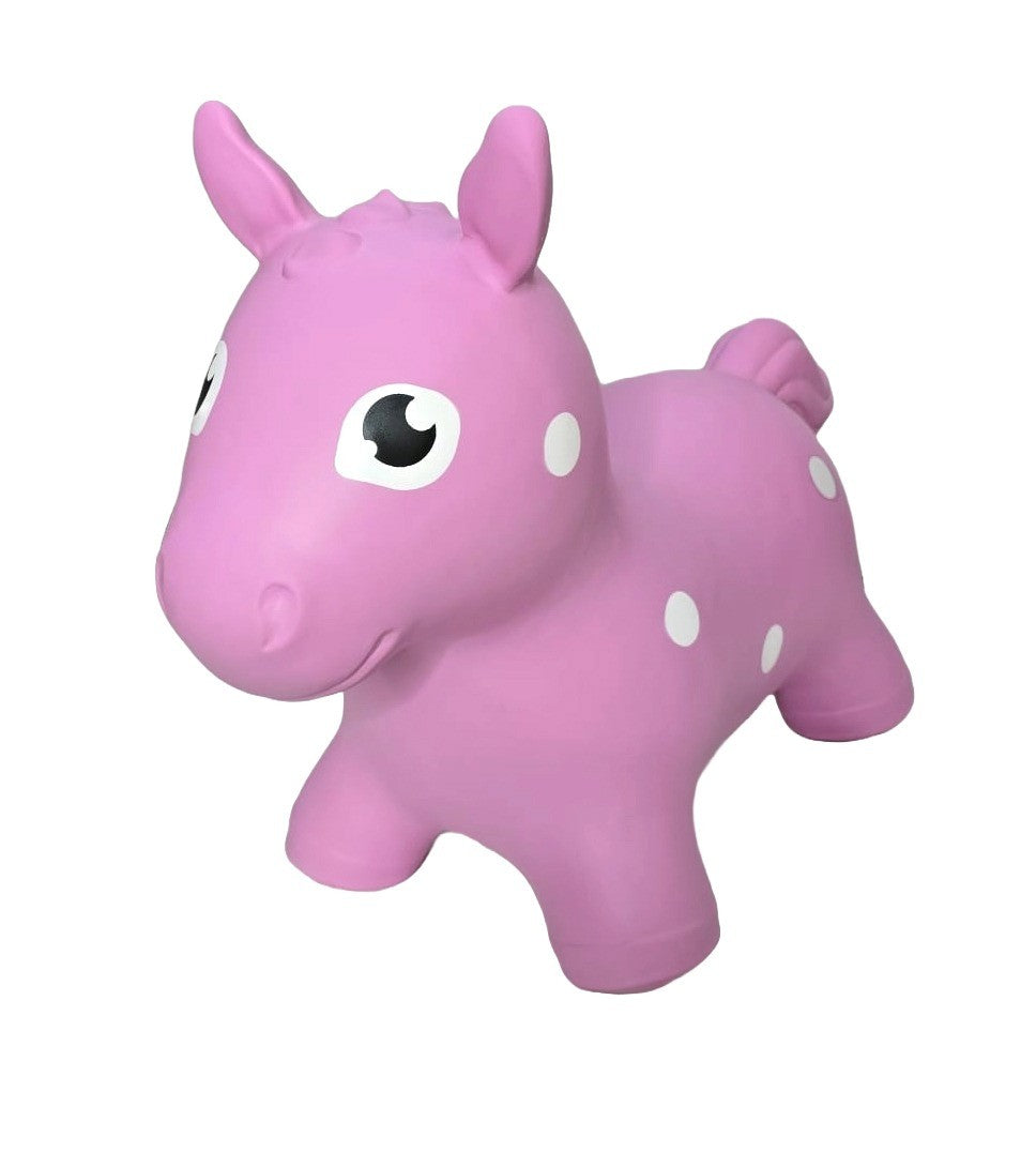 Gerardo's Toys My First JUMPY Roze Paard springdier voor kinderen vanaf 12 maanden