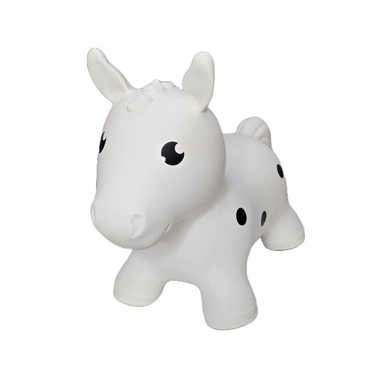 Gerardo's Toys My First JUMPY Wit Paard springdier voor kinderen vanaf 12 maanden
