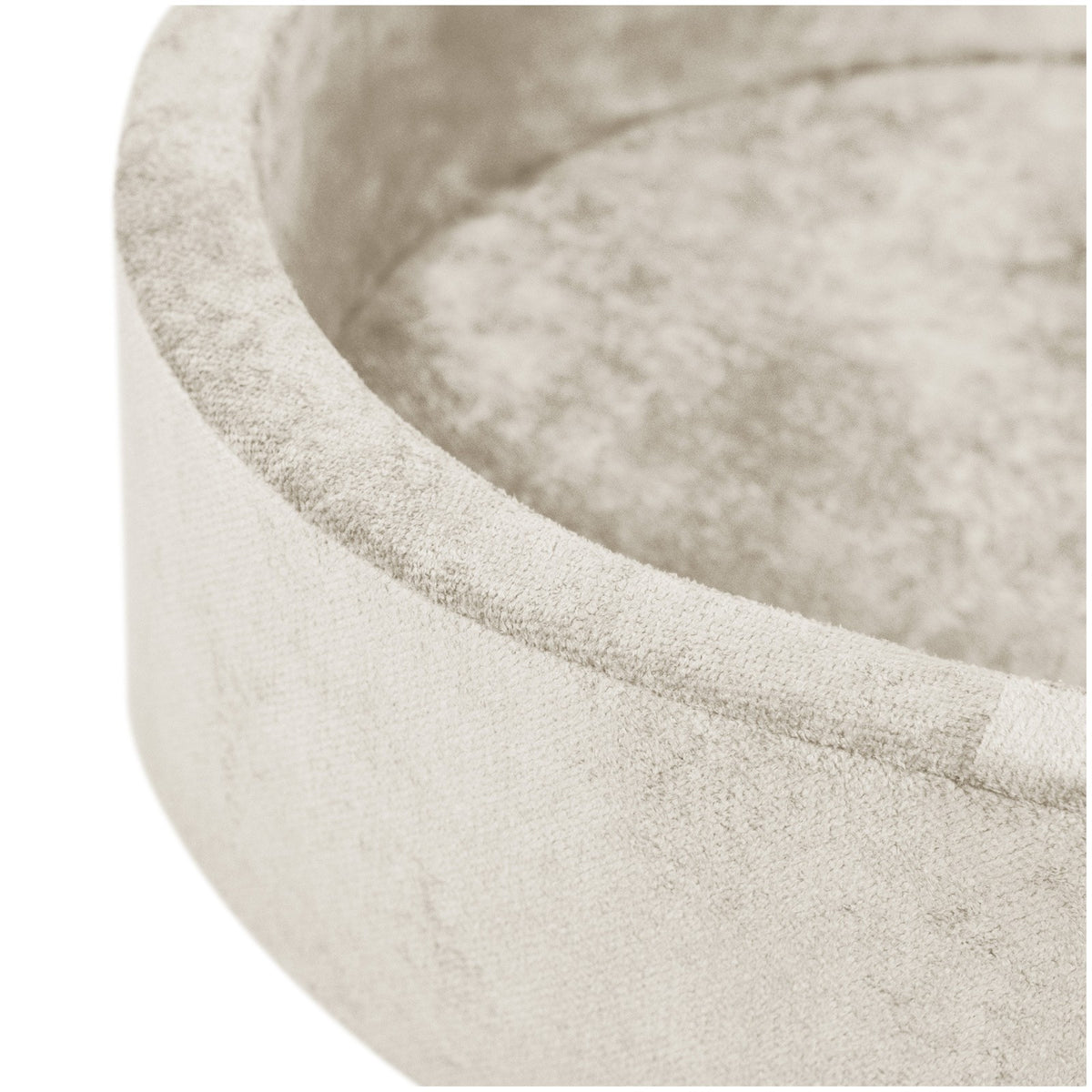 Plush Nest Round Chenille Ball Pool, 90 × 30 cm — Beige, 200 Pearl and Gold Balls, photo 12
