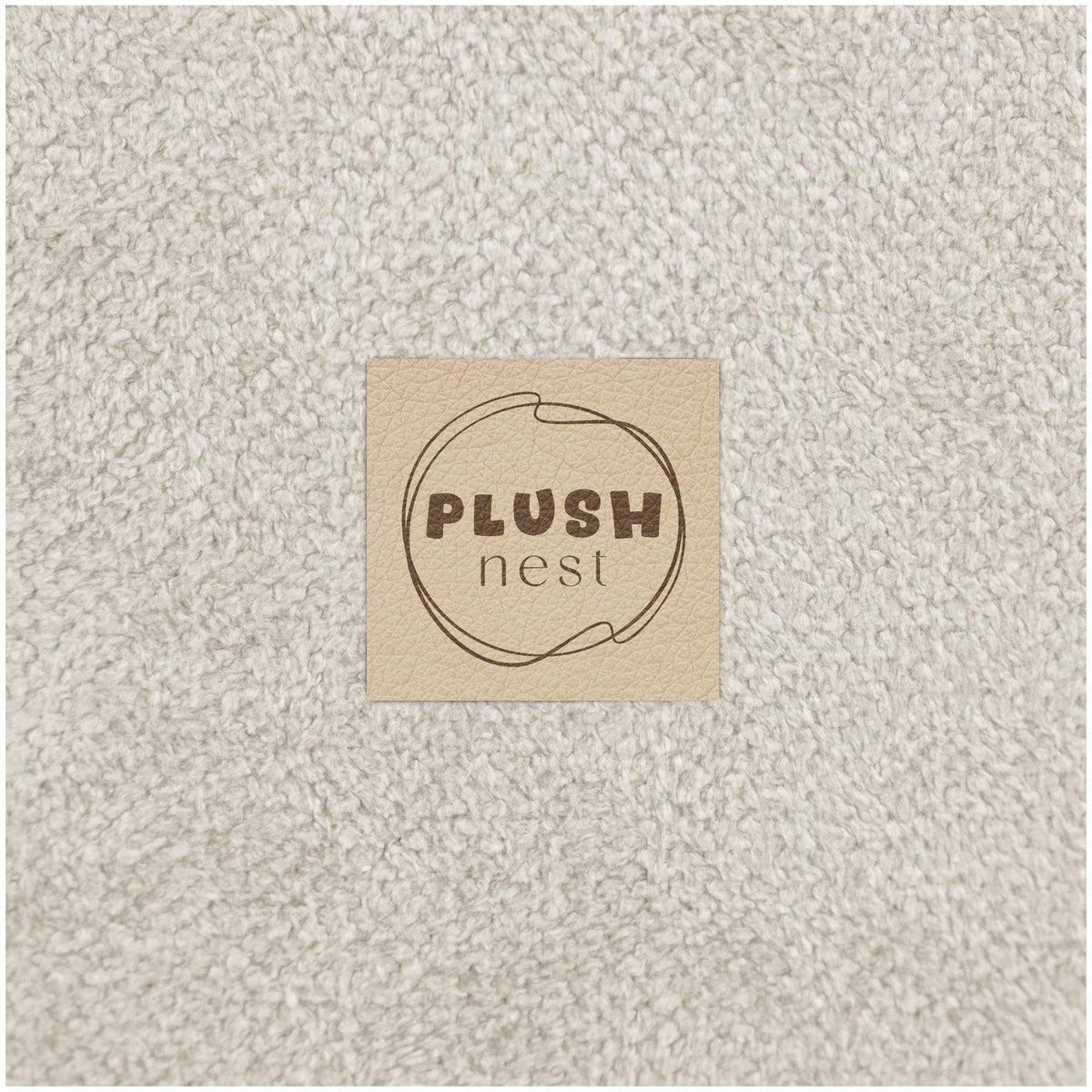 Plush Nest Round Chenille Ball Pool, 90 × 30 cm — Beige, 200 Pearl and Gold Balls, photo 7