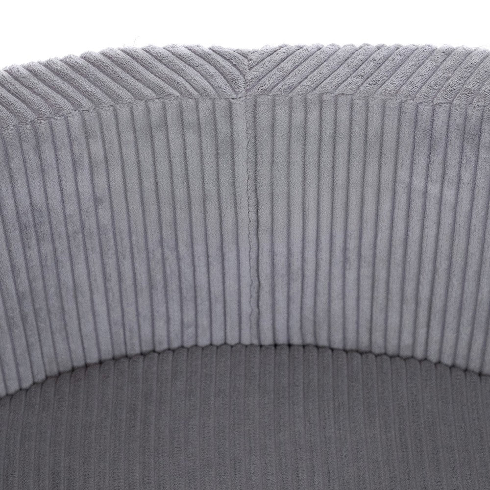 Plush Nest Round Corduroy Ball Pool, 90 × 30 cm — Light Grey, 200 Pearl, Light Blue and Silver Balls, photo 4