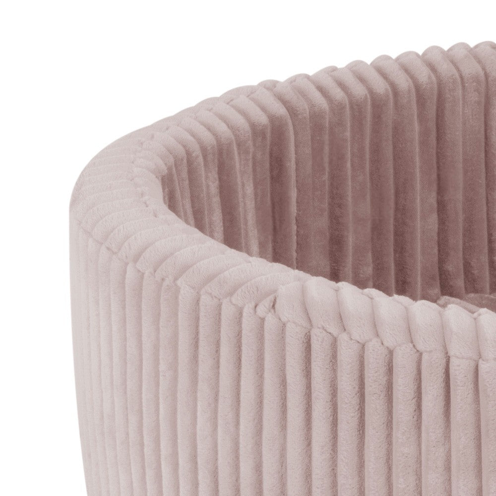 Plush Nest Round Puffy Lamell Ball Pool, 90 × 30 cm — Pink, 200 Pearl, Pearl Light Pink and Gold Balls, photo 6