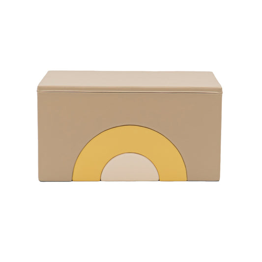 IGLU Rainbow Bridge Soft Play Set Beige Honey zachte balans- en klimset met foam speelblokken