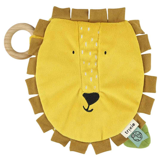 Trixie Baby sensorisch voelboek Mr. Lion met spiegel, bijtring en knisperpapier voor baby's vanaf 6 maanden