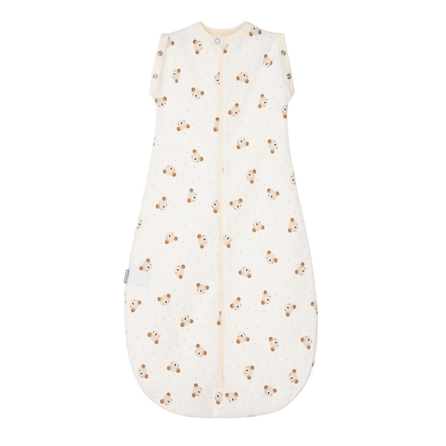 Beige witte 2-in-1 inbakerslaapzak 0.5 TOG voor baby's van 0 tot 6 maanden