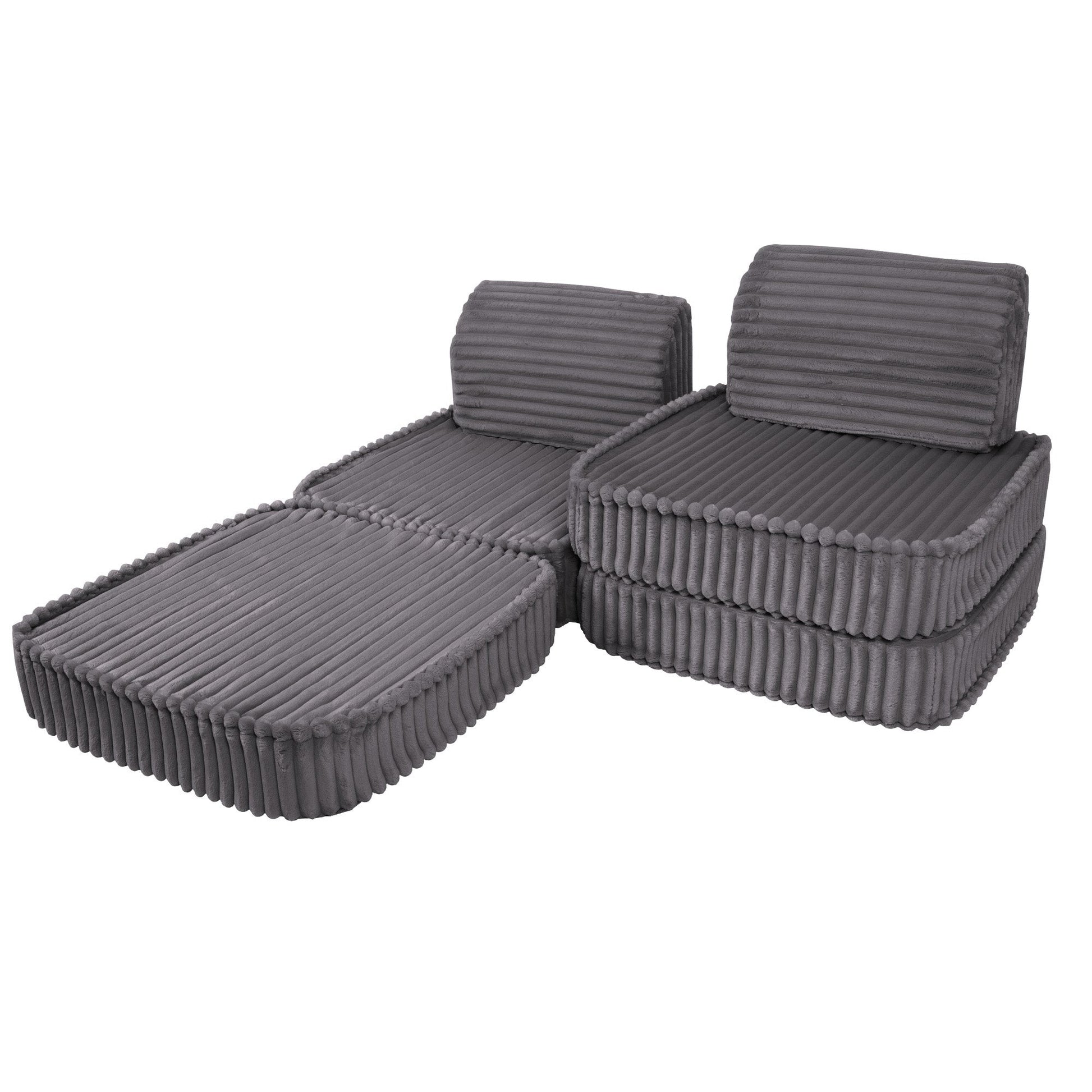 Small Modular Sofa for Kids - Churros Jurassic Grey