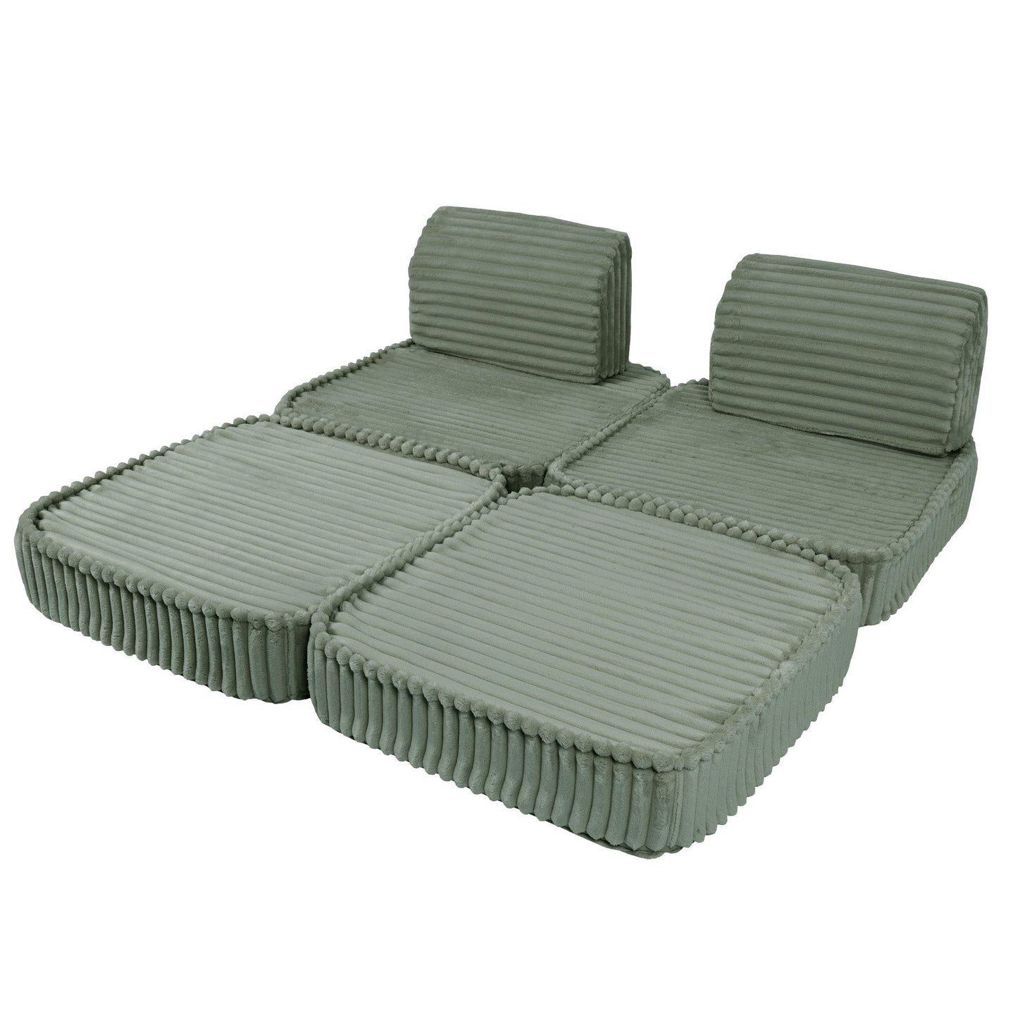 Small Modular Sofa for Kids - Churros Sage Green