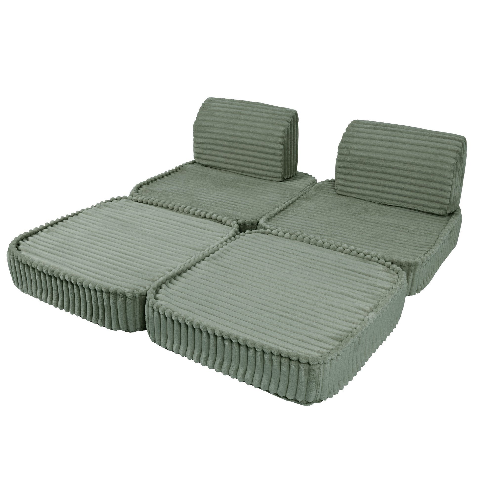 Small Modular Sofa for Kids - Churros Sage Green