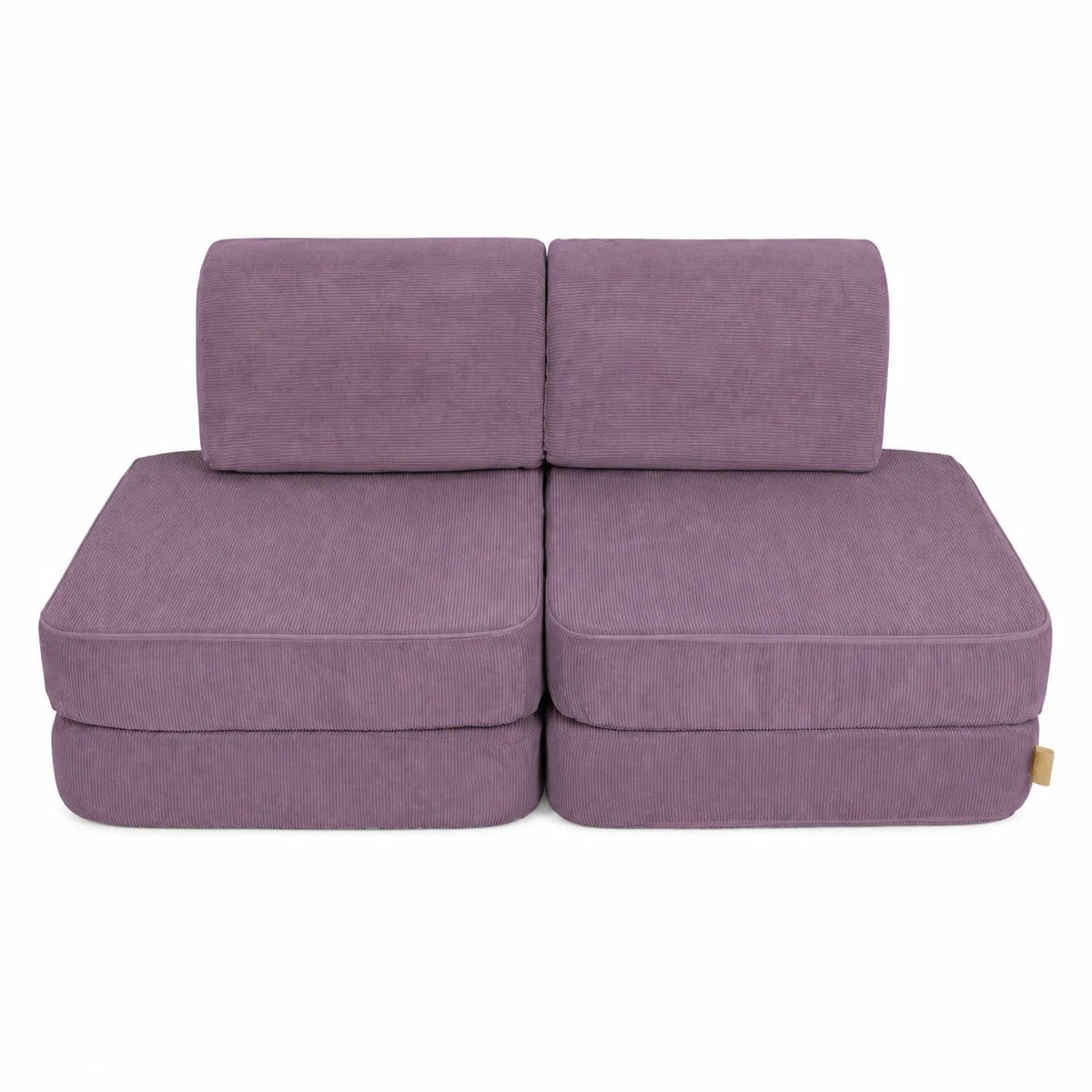 MeowBaby Small Speelbank Slimcord Lavender met zachte modulaire elementen en fijne lavendelkleurige ribstructuur