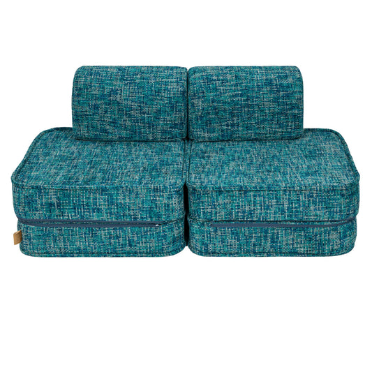 Small Modular Sofa for Kids - Tangle Lagoon Blue
