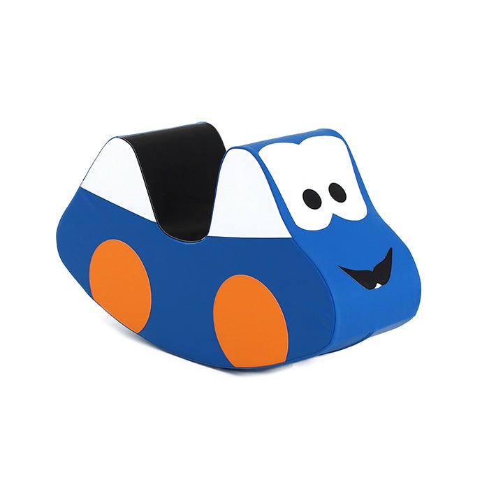 IGLU Soft Play Ride On Toy blauwe auto van zacht foam voor kinderen met veilige loopauto voor actief spelen