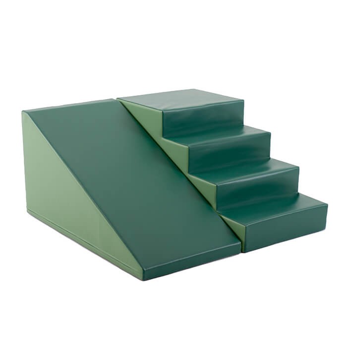 IGLU Soft Play Step and Slide Set Green zachte klim- en glijset met foam speelblokken