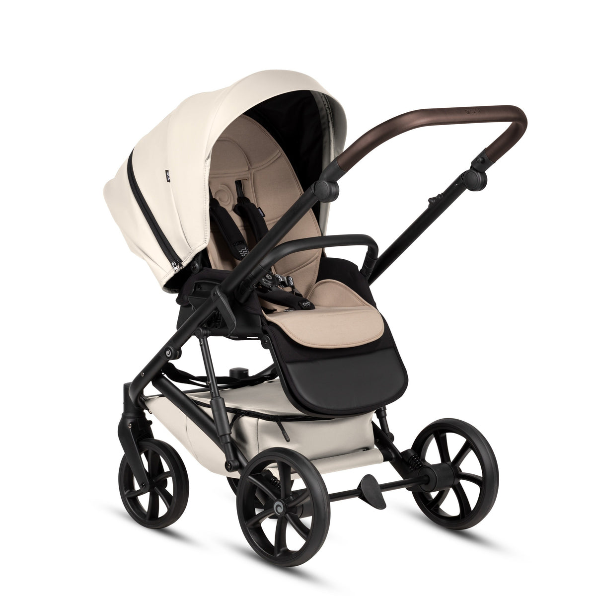Tutis Viva 6+ Leather 2-in-1 Stroller – Vanilla 086